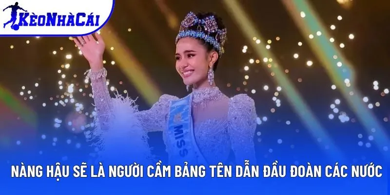 Những nàng hậu sẽ là người cầm bảng tên dẫn đầu đoàn các nước